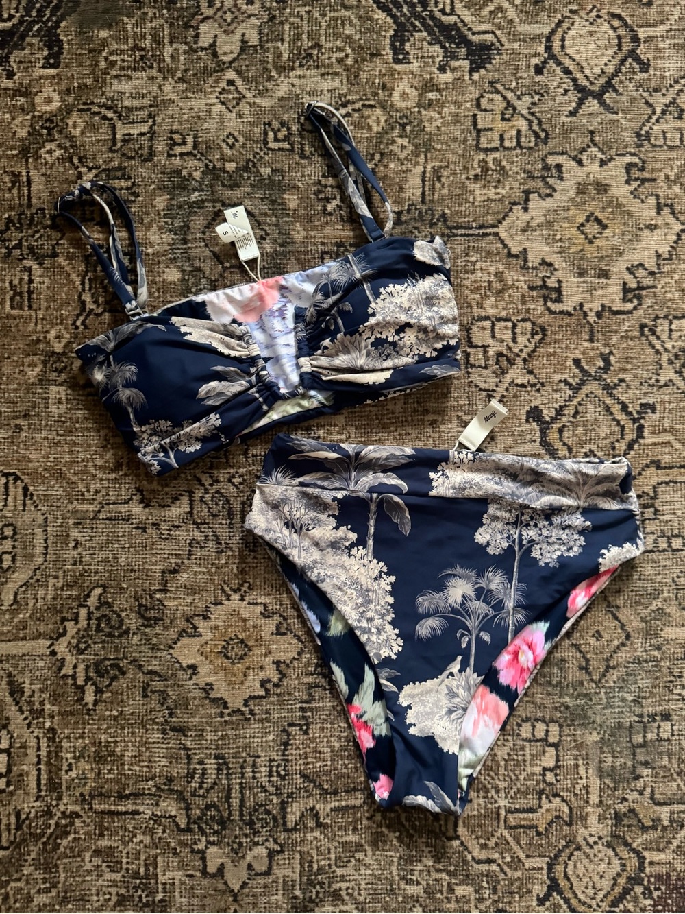 MAAJI Reversible Sustainable Night Jungle Irene Bikini Set Small NWOT